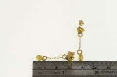 14K Yellow Gold Raw 24K Nugget Tiered Cluster Dangle Earrings