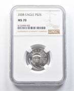 MS70 2008 $25 American Platinum Eagle 1/4 Oz Platinum NGC