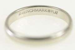 Platinum 3.0mm Vintage Benchmark Wedding Band Ring