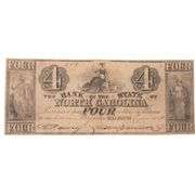 $4 Bank of the State North Carolina Raleigh 1846 Note
