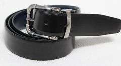 Reversable Buckle Leather Belt, Made In Italy