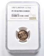 1987 Great Britain 1/2 Sovereign PF70 UCAM NGC