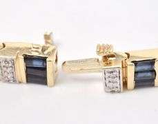 Ravishing Diamond and Sapphire Bracelet in 14K Yellow Gold