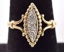 Admirable 10K Yellow Gold Diamond Ring