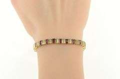 14K Yellow Gold 1.16 Ctw Baguette Ruby Diamond Tennis Bracelet