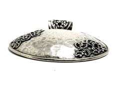 Vintage Signed PZ 925 Sterling Silver Round Brooch Pin from Israel