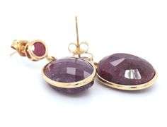 10kt Yellow gold lead treated drop earrings