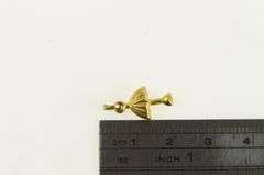 18K Yellow Gold 3D Puffy Umbrella Rain Spring Symbol Charm/Pendant
