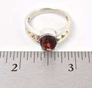 Sterling Silver Red Garnet Gemstone Ring
