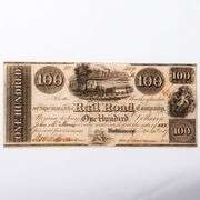 $100 Baltimore & Ohio Railroad 1837 Note