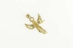 10K Yellow Gold Guardian Angel Vintage Protection Charm/Pendant