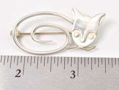 Set of 11 Cat Pins in Sterling Silver
