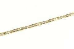 14K Yellow Gold 2.00 Ctw Diamond Squared Classic Tennis Bracelet