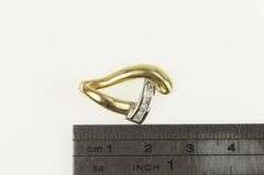 10K Yellow Gold Diamond Curvy Triangle Loop Slide Pendant