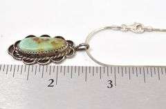 Superb Sterling Silver Turquoise Gemstone Pendant Necklace