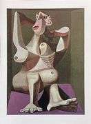Collectible Vintage Pablo Picasso, Woman Dressing Her Hair (1940)