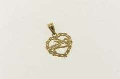 14K Yellow Gold Mom Heart Love Symbol Mother's Day Charm/Pendant