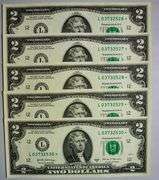 (5) Superb Crisp 2017A $2 Star Notes San Francisco-Consecutive!