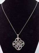 Captivating Celtic Knot Pendant Necklace in Sterling Silver