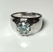 Men's Sparkling 2.5 Ct Fire Moissanite Ring