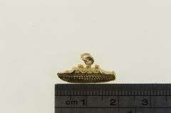 14K Yellow Gold 3D Boat Cruise Ship Liner Travel Charm/Pendant