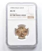MS70 1998 $10 American Gold Eagle 1/4 Oz Gold NGC