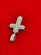 CERTIFIED BRAND NEW 14K DIAMOND CROSS PENDANT 4.55 CARATS.