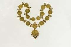 14K Yellow Gold 1853-86 Gold Indian Princess US Coin Necklace