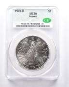 MS70 1989-D Congress Bicentennial Commemorative Dollar CAC CACG