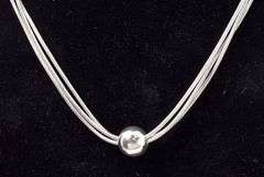 Dazzling Sterling Silver Ball Pendant Necklace