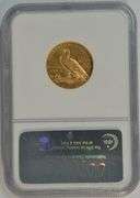 Fully struck Choice BU 1909-D $5 Indian Gold Piece. NGC MS62