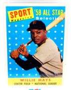 Willie Mays 1958 Topps All Star Baseball Card, Graded