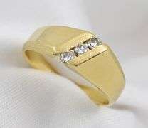 Easy to Wear Man's 3 Diamond Ring