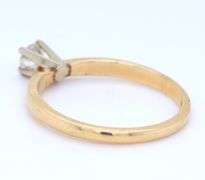 14kt Yellow gold diamond solitaire ring