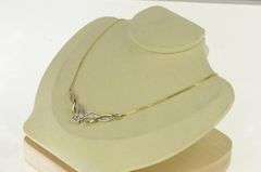 14K Yellow Gold 0.75 Ctw Diamond Chevron Loop Chain Necklace