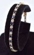 Dazzling Vermeil Silver White and Blue CZ Tennis Bracelet