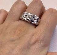 MODERN AND STYLISH 10K WHITE GOLD MEN’S DIAMOND RING