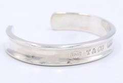 925 Sterling Silver Tiffany & CO 1837 cuff bangle