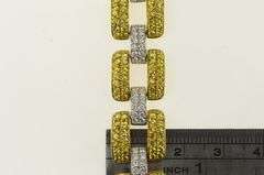 18K Yellow Gold 12.45 Ctw Citrine Diamond Pave Bar Chain Bracelet