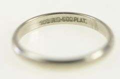 Platinum 2.6mm Vintage Art Deco Wedding Band Ring