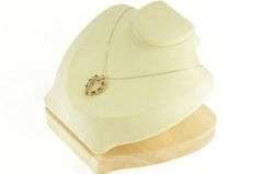 14K Yellow Gold White & Blue Sapphire Classic Heart Pendant