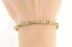 14K Yellow Gold 2.00 Ctw Diamond Squared Classic Tennis Bracelet