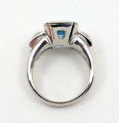 Pretty Blue Topaz and Diamond Ring