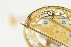 14K Yellow Gold Diamond Order of the Eastern Star Enamel Pin/Brooch