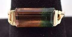 Mystic 14K Yellow Gold Approx. 4.07CTS Watermelon Tourmaline Ring