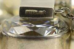 Sterling Silver 35.5mm Tiered Round Beaded Geometric CZ Necklace