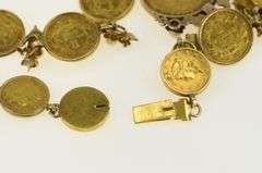 14K Yellow Gold 1853-86 Gold Indian Princess US Coin Necklace