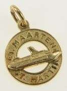 14K Yellow Gold St Maarten St Martin Cruise Ship Travel Charm/Pendant