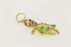 14K Yellow Gold August Birthstone Baby Sim. Peridot CZ Charm/Pendant