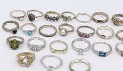 Group lot of vintage 925 sterling silver rings